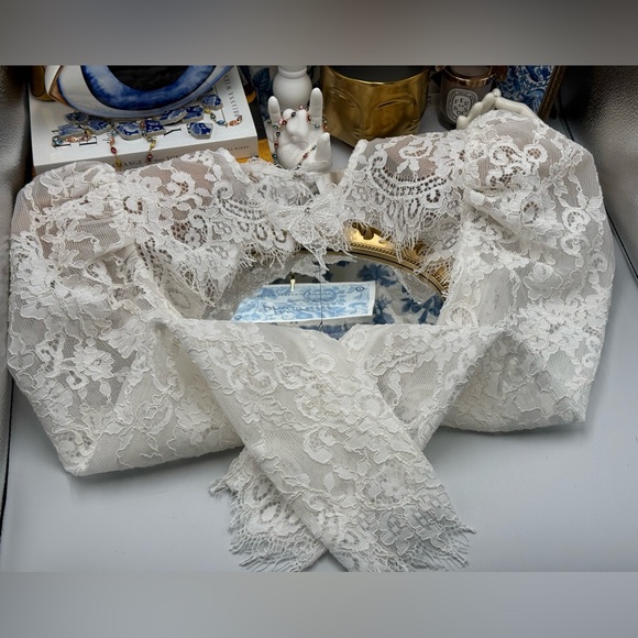 BRONX & BANCO Colette Blanc Lace Bolero, White, Sz L / US 8 - Picture 12 of 15